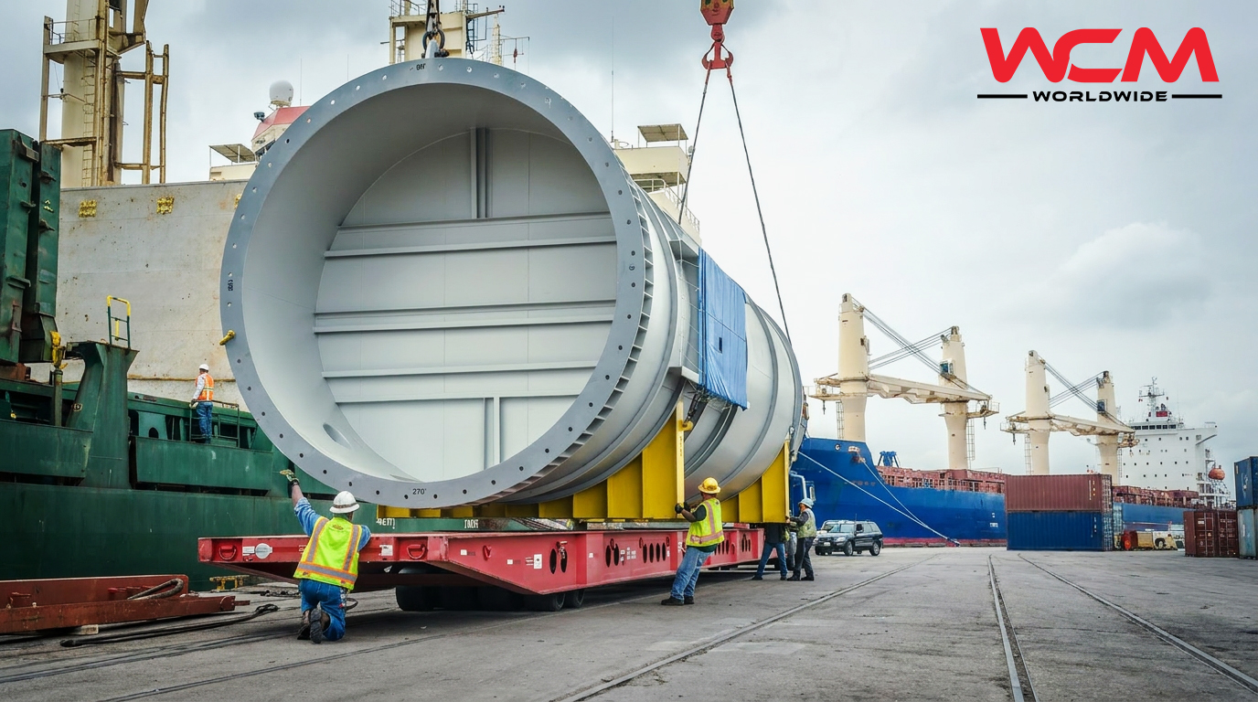 Heavy lift and out of gauge cargo being planned for delivery to a remote mining site with port, route, permit and final mile coordination