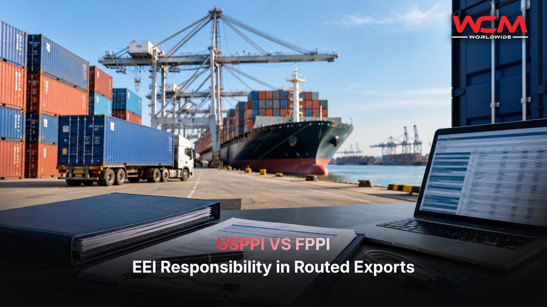 USPPI and FPPI routed export transaction workflow showing EEI filing, AES documentation, export compliance and freight coordination